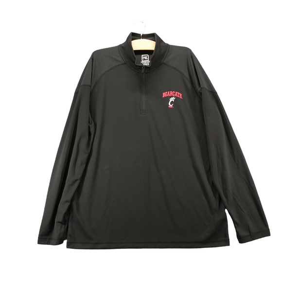 Pro Edge by Knights Apparel Men's Cincinnati Bearcats 1/4 Zip Pullover Black XL - Picture 1 of 13